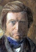 John Ruskin Self-Portrait in a Blue Neckcloth Sweden oil painting reproduction